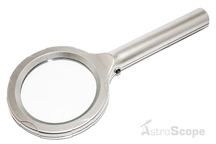 Ручная лупа Magnifier 4х65 мм, с LED подсветкой 8B-1 - Фото 1