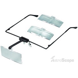 Бинокулярная лупа-очки Magnifier 1.5X 2.5X 3.5X со сменными стеклами 19157