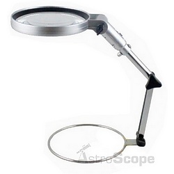 Настольная лупа Magnifier 2.5x130 мм, подставка, LED 3B-1