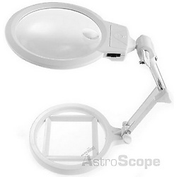 Настольная лупа Magnifier 2.5(5)x130 мм, подставка, LED 3B-1A