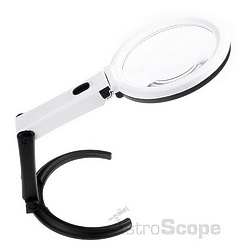 Настольная лупа Magnifier 2(5)x120 мм, подставка, LED 3B-1C