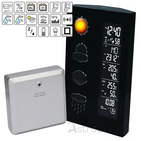 Метеостанция Technoline WS6650 Black - Фото 5