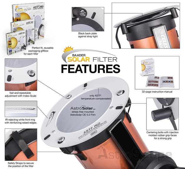 Фильтр солнечний Baader Planetarium AstroSolar OD5.0 200мм - Фото 6